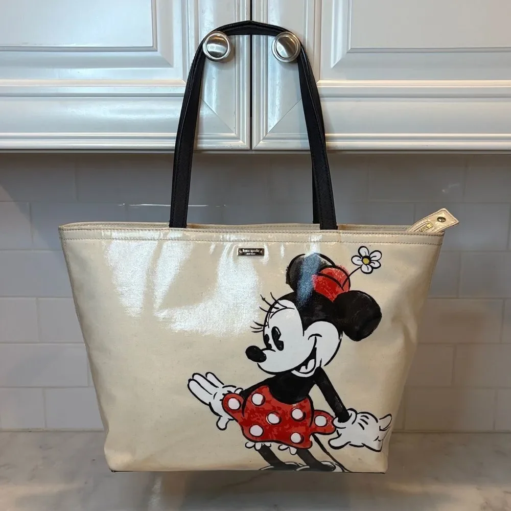 Kate Spade Purse Handbag New York X Disney Minnie Mouse Francis Tote Bag